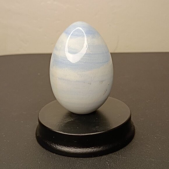 Alan Traynor, Orlando Hand Painted Wood EGGSPRESSSIONS Angel  Black Wood Base - Picture 9 of 12